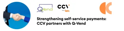 Q-Vend and CCV logo + blog title + handshake